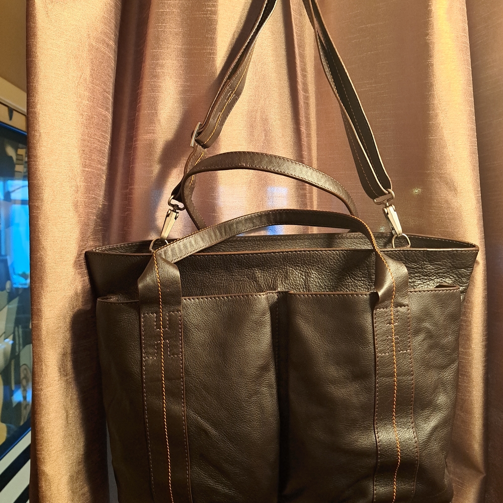 Brown Leather Tote Bag